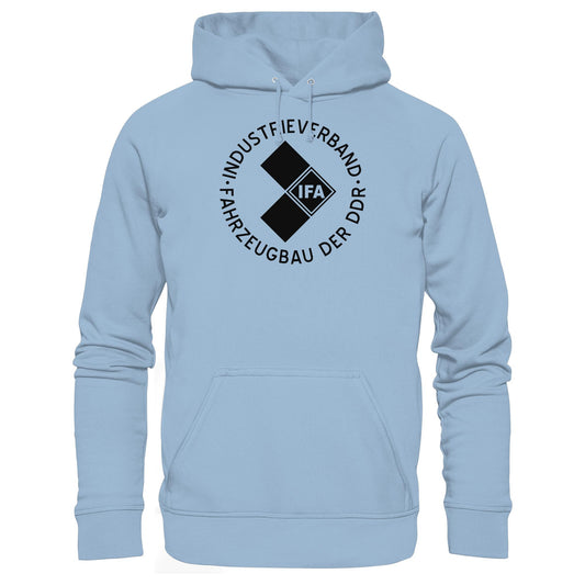 DDR Ostalgie Kapuze / Hoodie Unisex • IFA INDUSTRIEVERBAND FAHRZEUGBAU ( LOGO 1970er) - hell