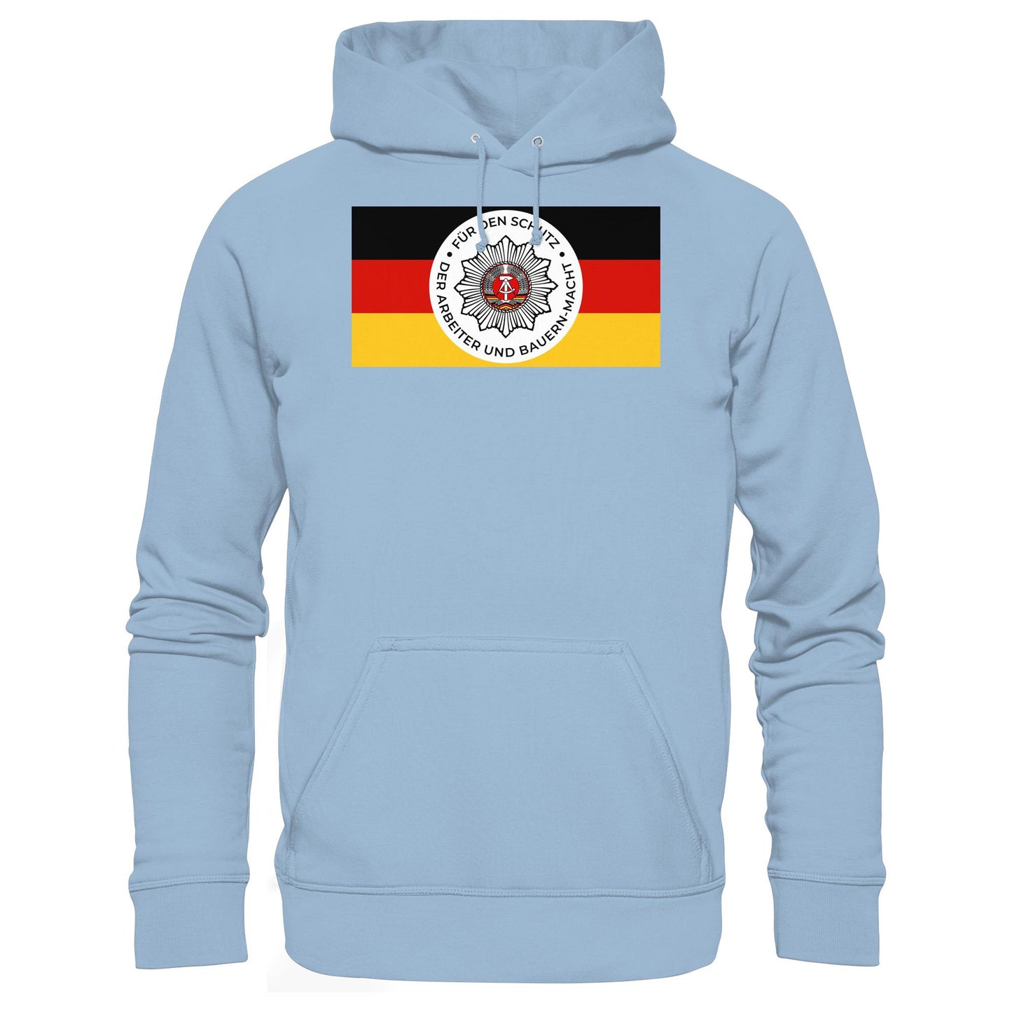 DDR Ostalgie Kapuze / Hoodie Unisex • NVA - FÜR DEN SCHUTZ DER ARBEITER- UND BAUERNMACHT (ORIGINAL BANDEROLE)