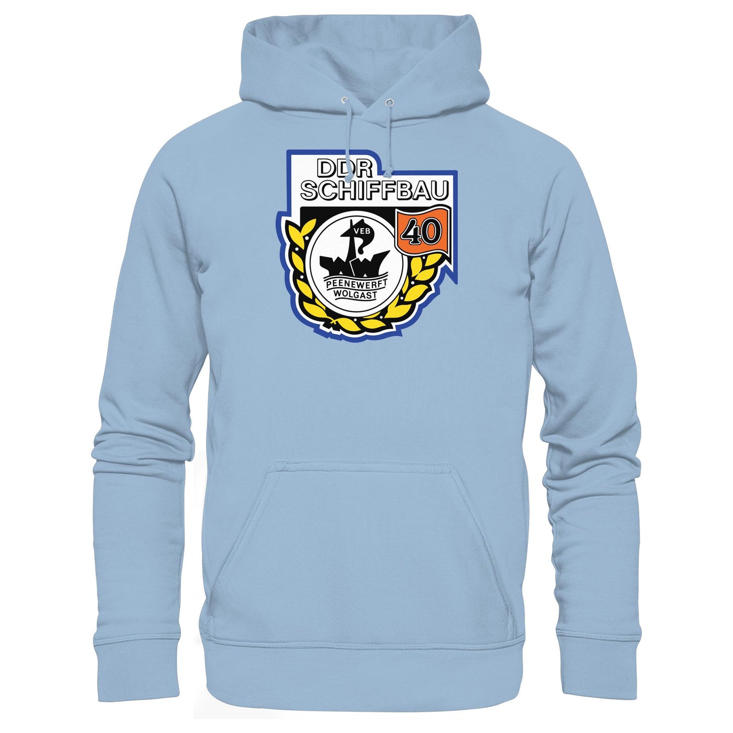 DDR Ostalgie Kapuze / Hoodie Unisex • VEB PEENEWERFT WOLGAST, DDR SCHIFFBAU