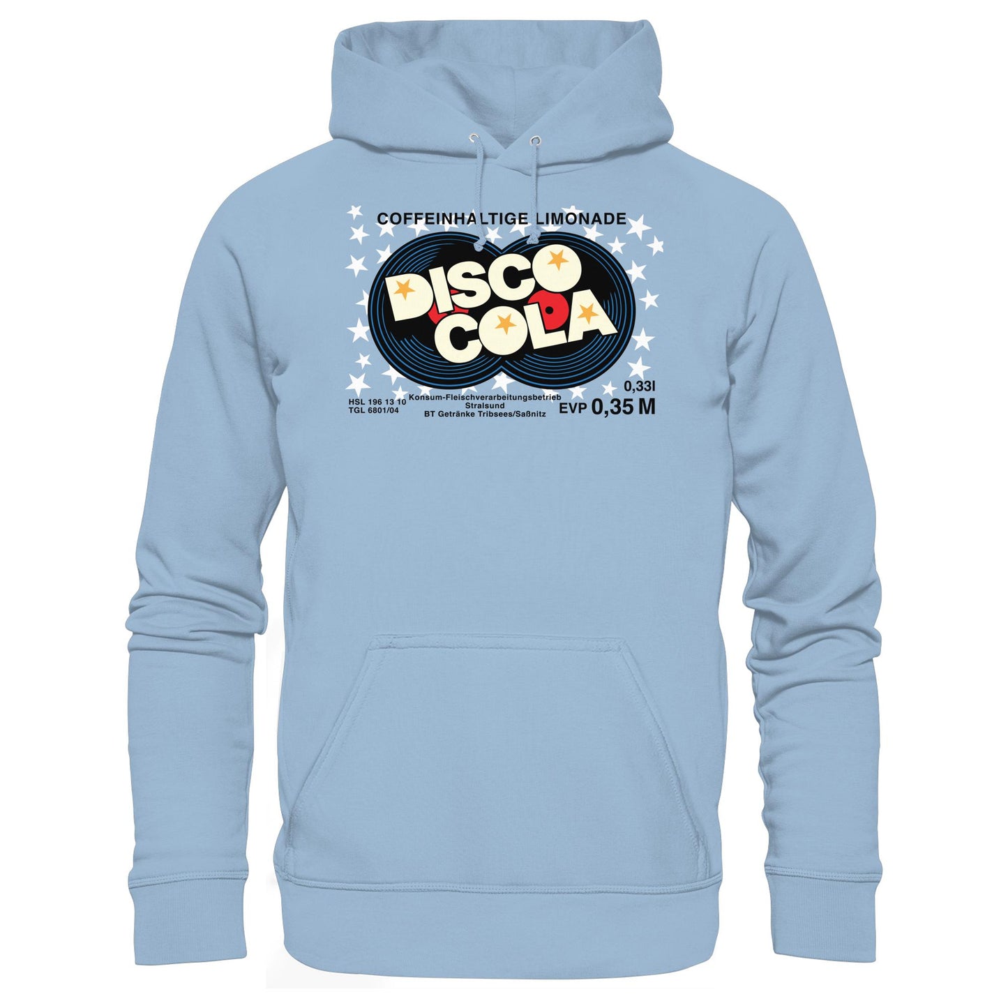 DDR Ostalgie Kapuze / Hoodie Unisex • DISCO COLA - ORIGINAL ETIKETT