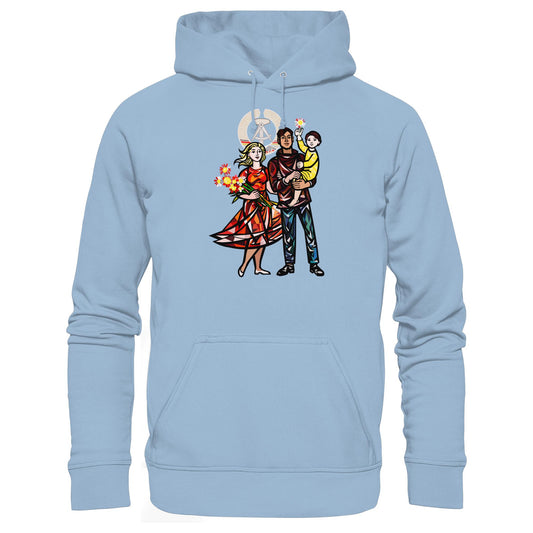 DDR Ostalgie Kapuze / Hoodie Unisex • WALTER WOMACKA - UNSERE FAMILIE (STAATSRATSGEBÄUDE, Aus der Geschichte der Deutschen Arbeiterbewegung, 1964)