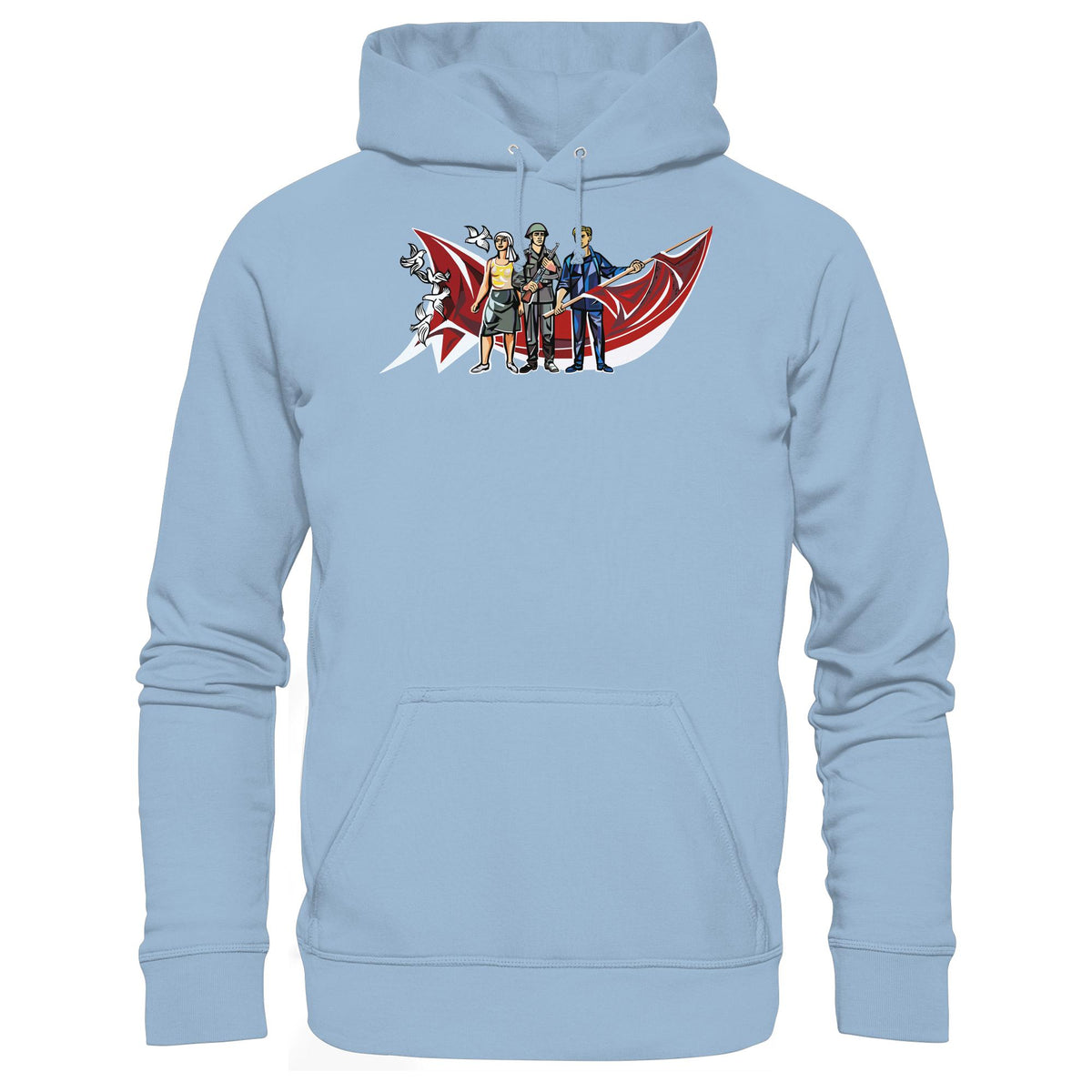 WALTER WOMACKA - BÄUERIN, NVA-SOLDAT & ARBEITER (MOSAIK HAUS DES LEHRERS, 1964) | DDR Ostalgie Kapuze / Hoodie Unisex