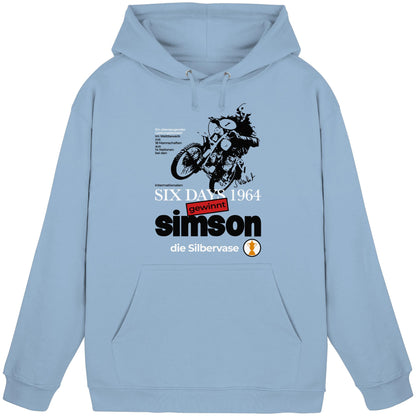 DDR Ostalgie Kapuze / Hoodie Unisex • SIMSON GEWINNT SILBERVASE - SIX DAYS 1964