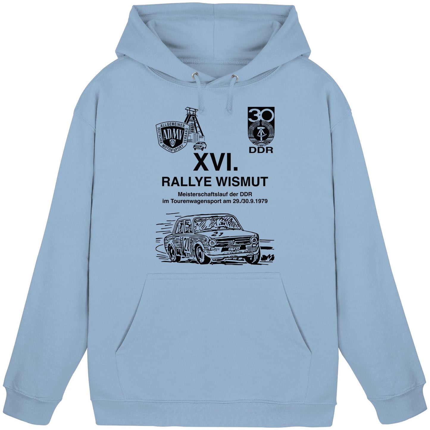 DDR Ostalgie Kapuze / Hoodie Unisex • 16. RALLYE WISMUT, MEISTERSCHAFTSLAUF DER DDR - 1979