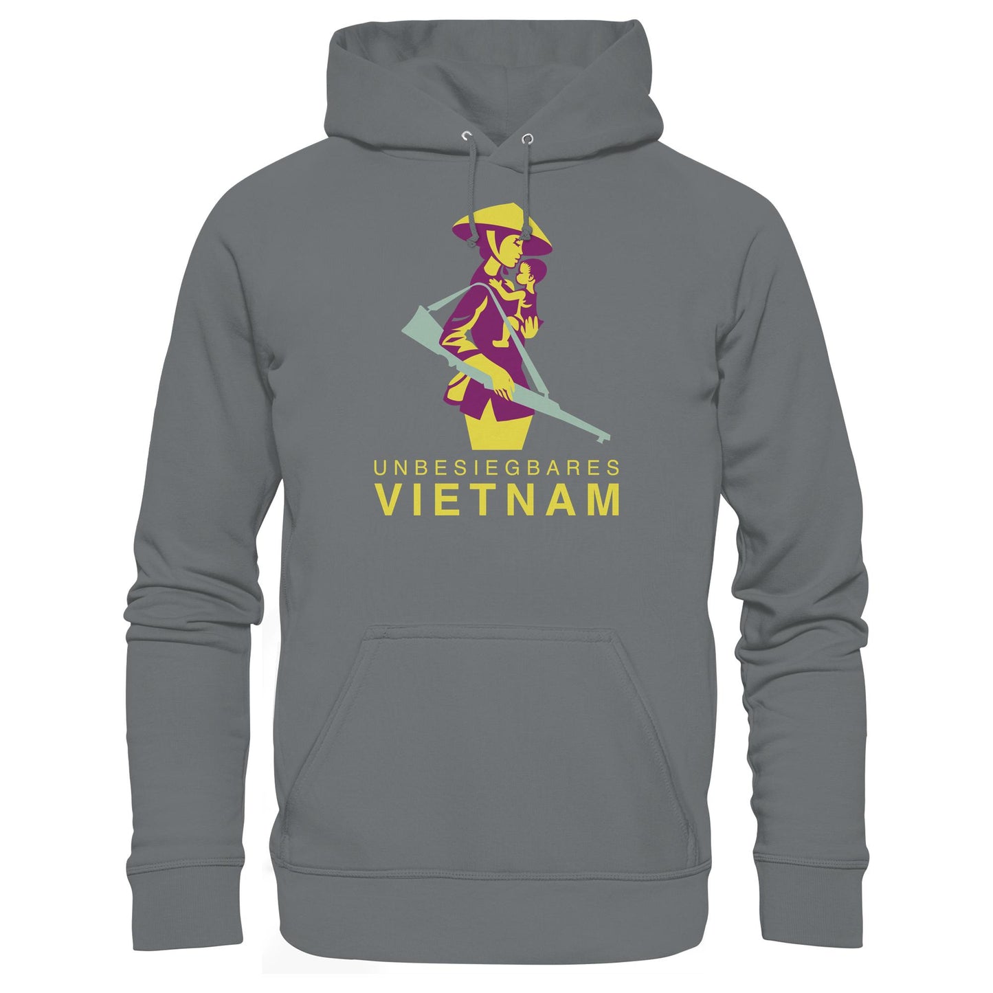 DDR Ostalgie Kapuze / Hoodie Unisex • UNBESIEGBARES VIETNAM (DDR-BRIEFMARKE)