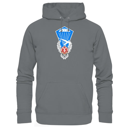 DDR Ostalgie Kapuze / Hoodie Unisex • NVA SPRUNGABZEICHEN