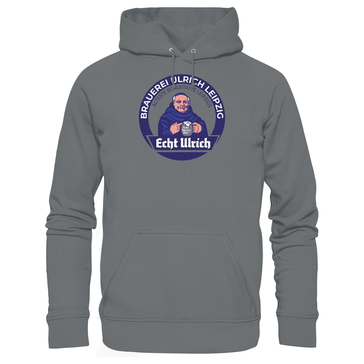 DDR Ostalgie Kapuze / Hoodie Unisex • ECHT ULRICH BIER LEIPZIG (ORIGINAL BIERDECKEL)