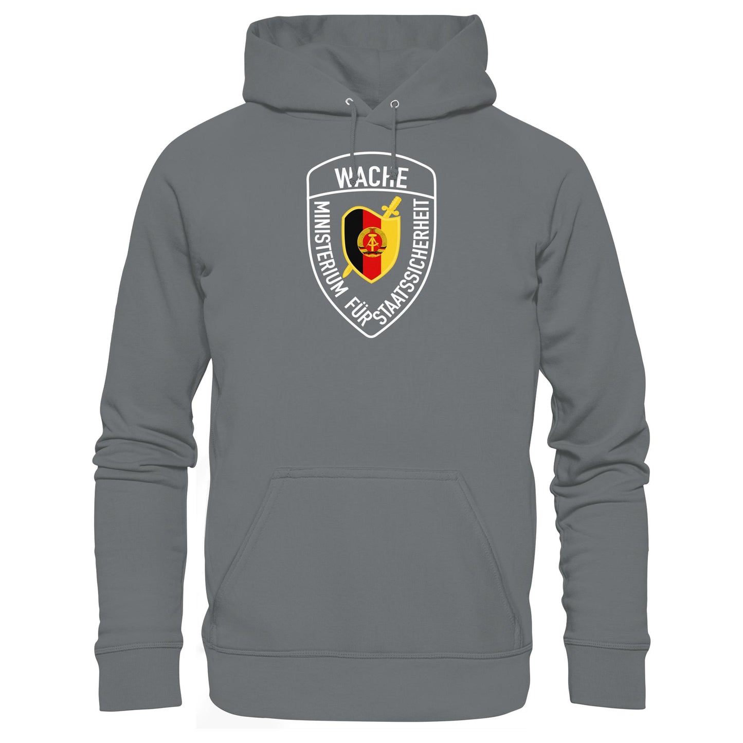 DDR Ostalgie Kapuze / Hoodie Unisex • MINISTERIUM FÜR STAATSSICHERHEIT - WACHE (ORIGINAL SCHILD)