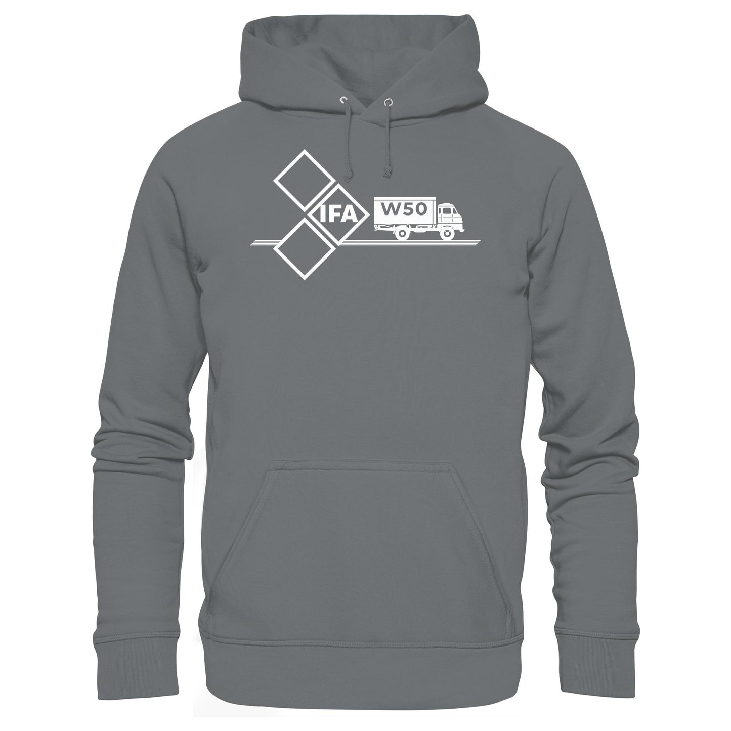 DDR Ostalgie Kapuze / Hoodie Unisex • IFA W50 (ORIGINAL SCHILD)