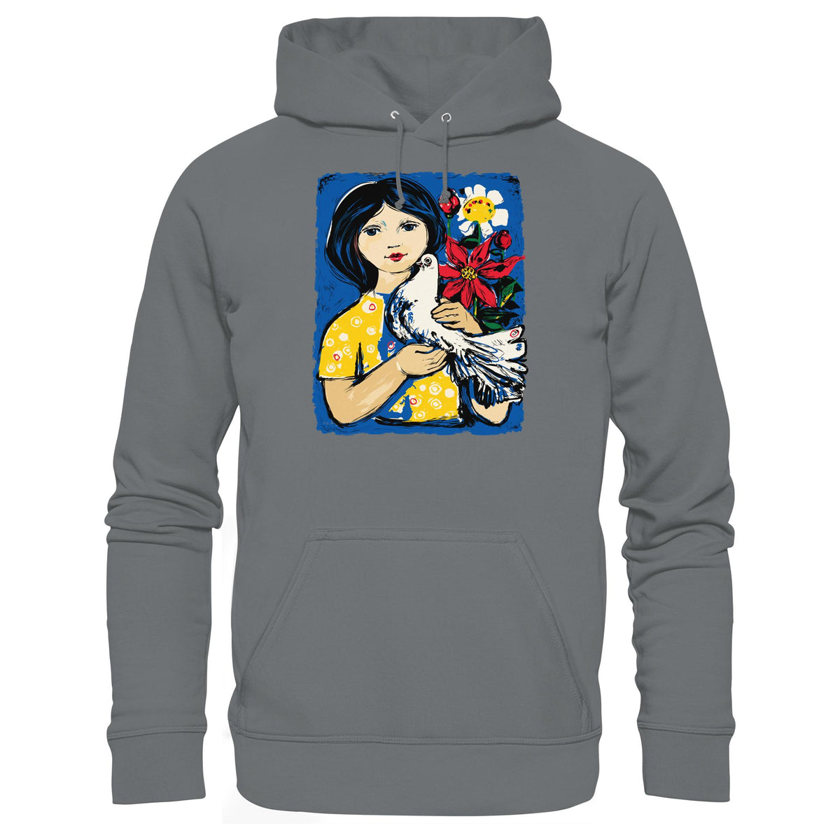 DDR Ostalgie Kapuze / Hoodie Unisex •  WALTER WOMACKA - MÄDCHEN MIT FRIEDENSTAUBE