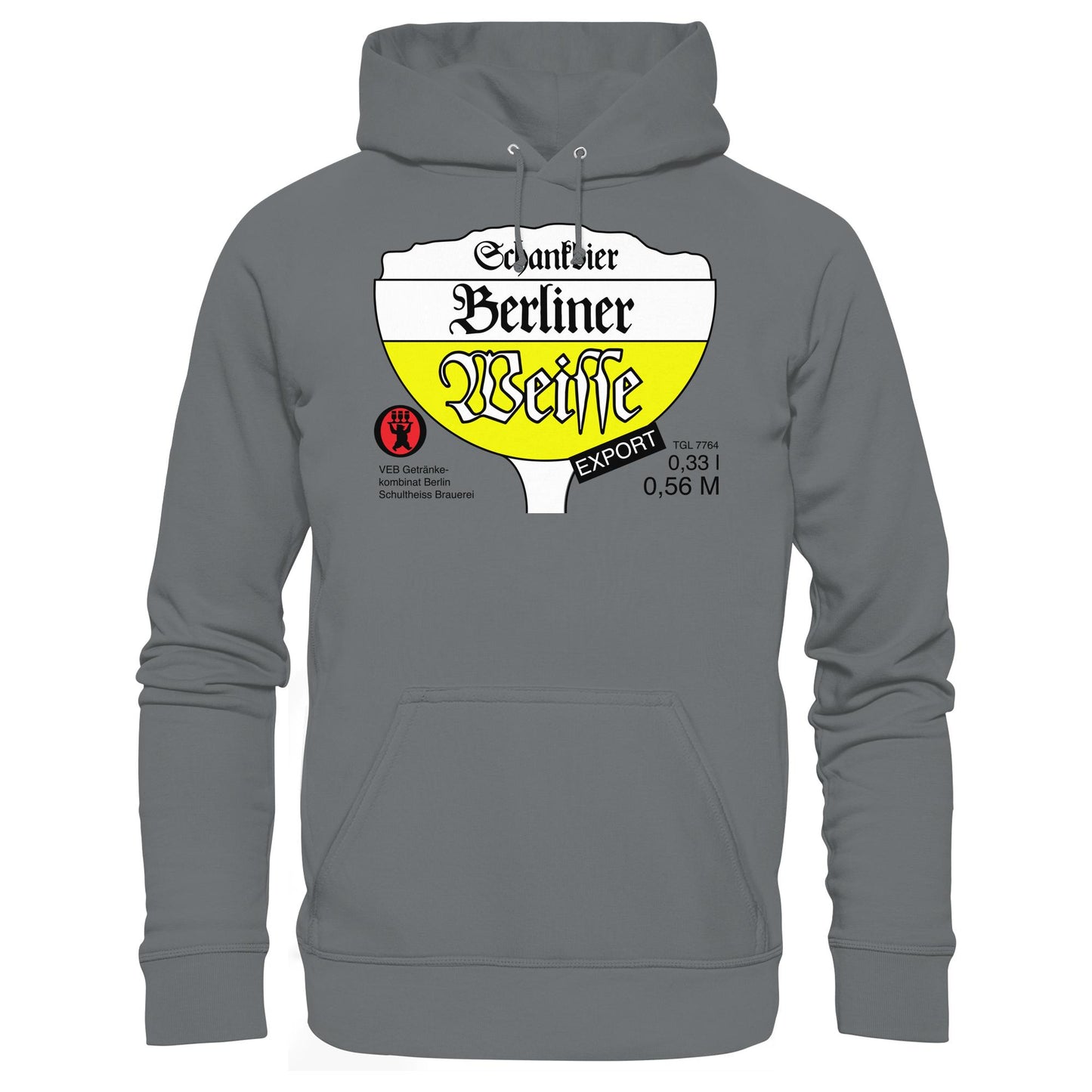DDR Ostalgie Kapuze / Hoodie Unisex • BERLINER WEISSE - VEB GETRÄNKEKOMBINAT BERLIN