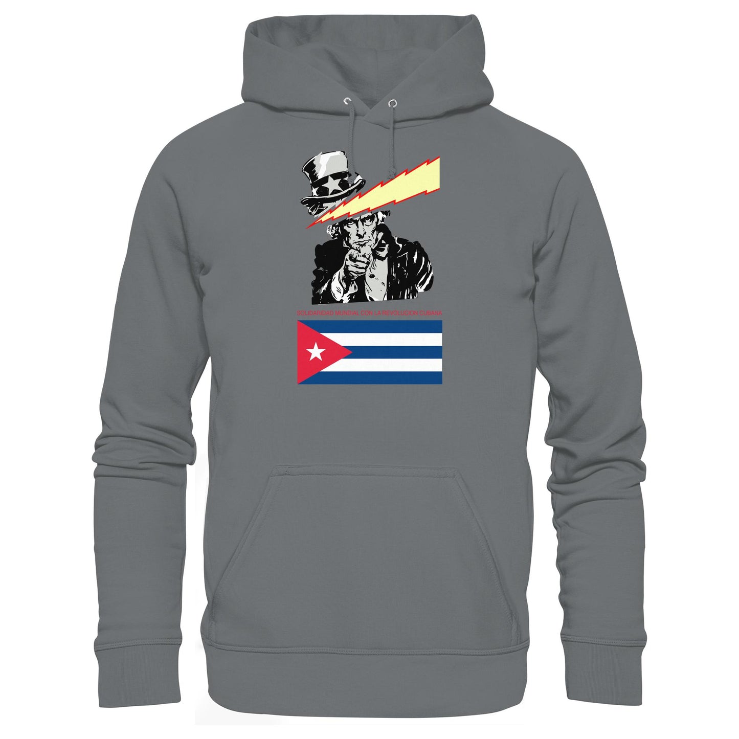 DDR Ostalgie Kapuze / Hoodie Unisex • SOLIDARITÄT MIT DER KUBANISCHEN REVOLUTION (ORIGINAL POSTER)