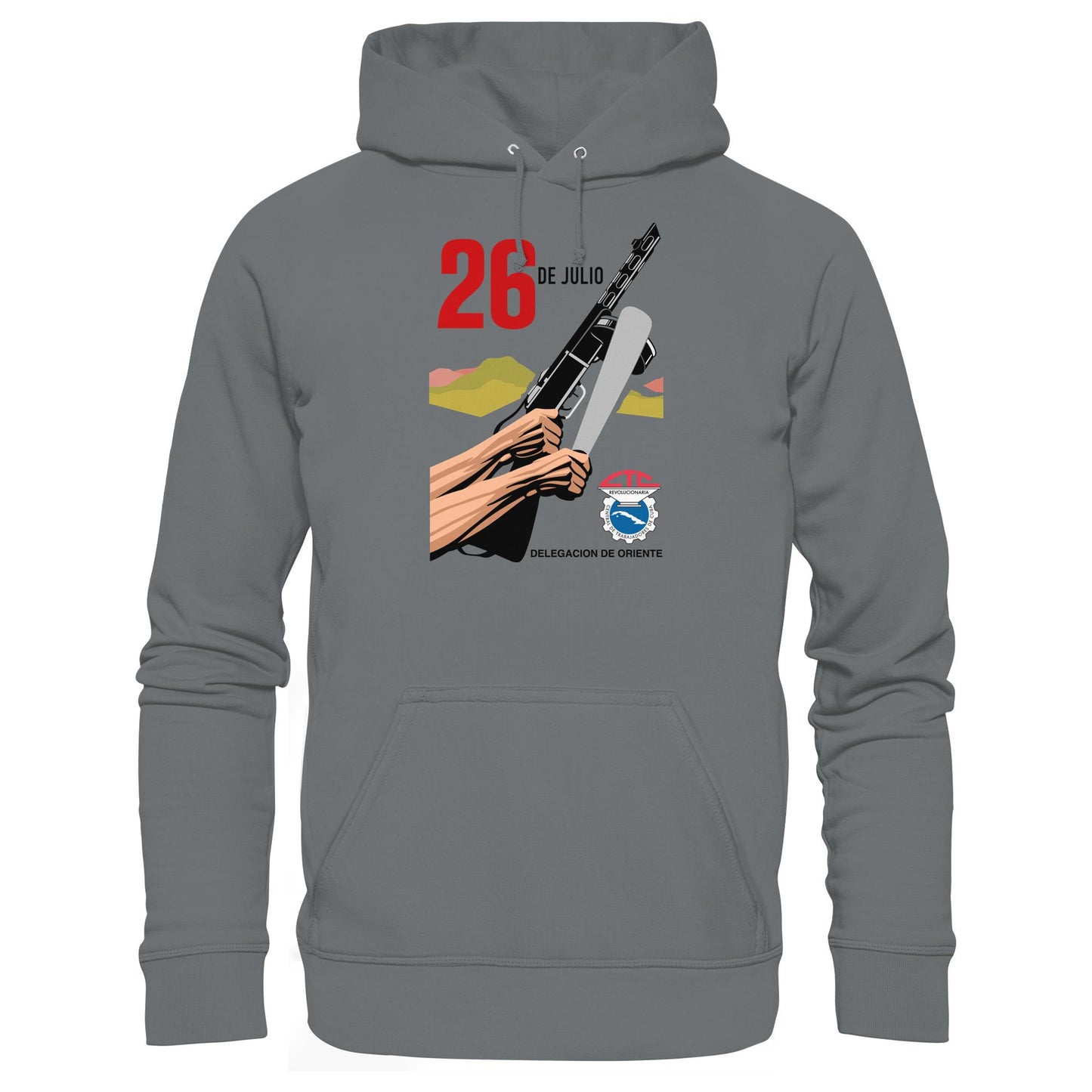 DDR Ostalgie Kapuze / Hoodie Unisex • BEWEGUNG DES 26. JULI, KUBA (ORIGINAL POSTER)