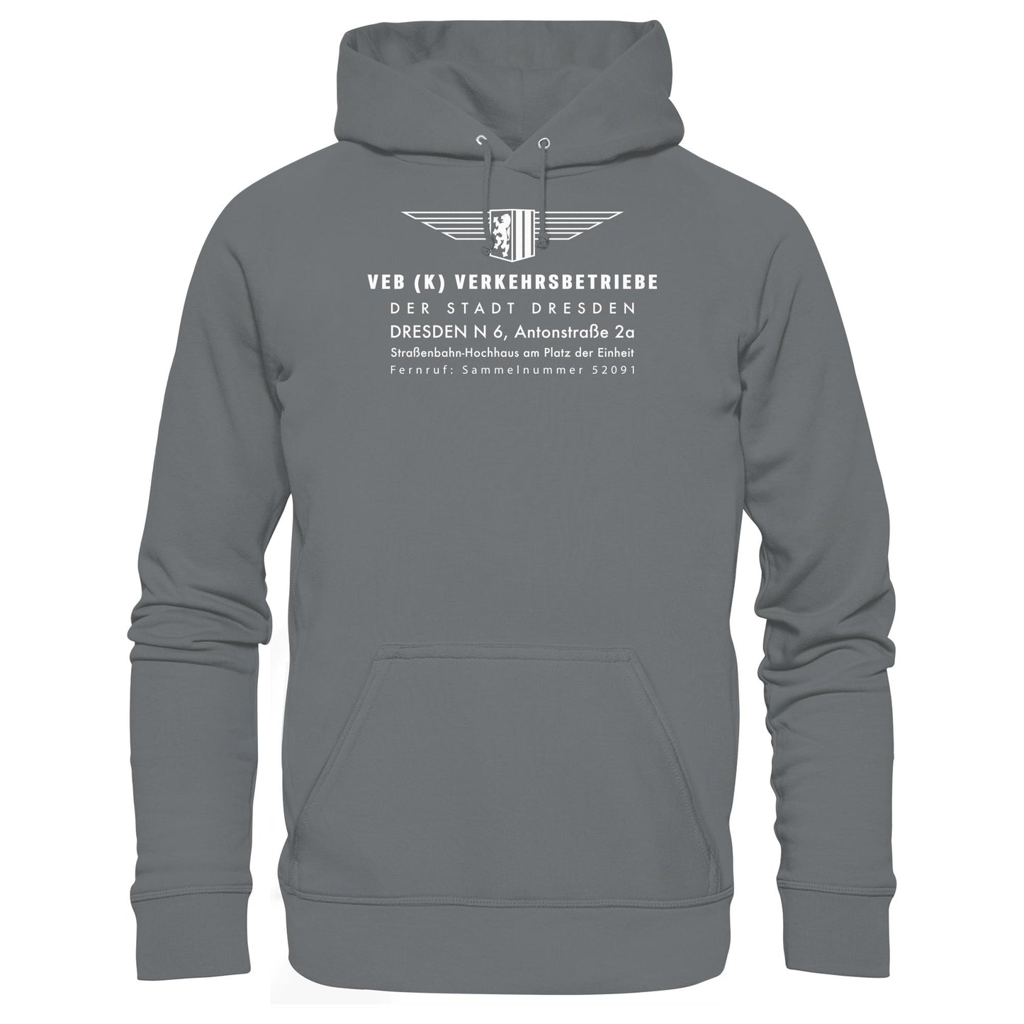 DDR Ostalgie Kapuze / Hoodie Unisex • VEB VERKEHRSBETRIEBE DRESDEN