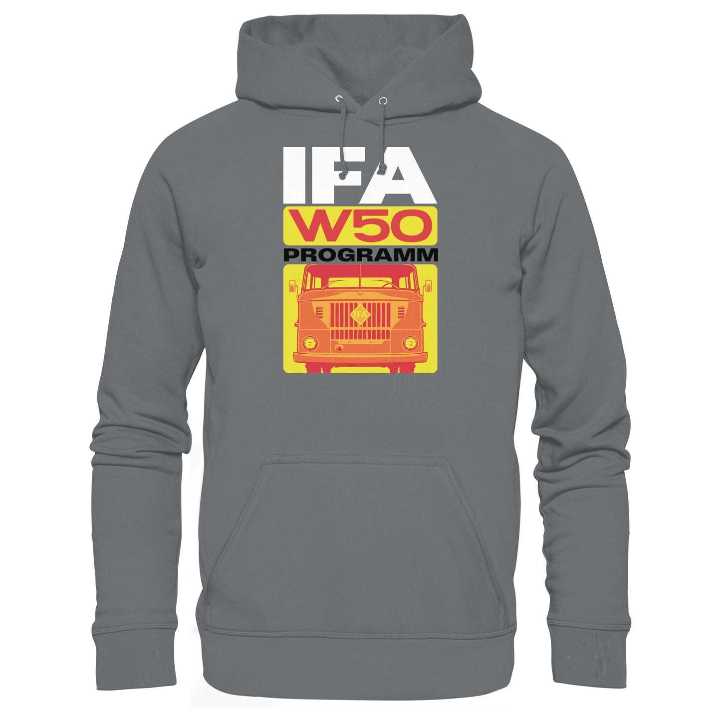 DDR Ostalgie Kapuze / Hoodie Unisex • IFA W50 PROGRAMM (ORIGINAL COVER BROSCHÜRE)