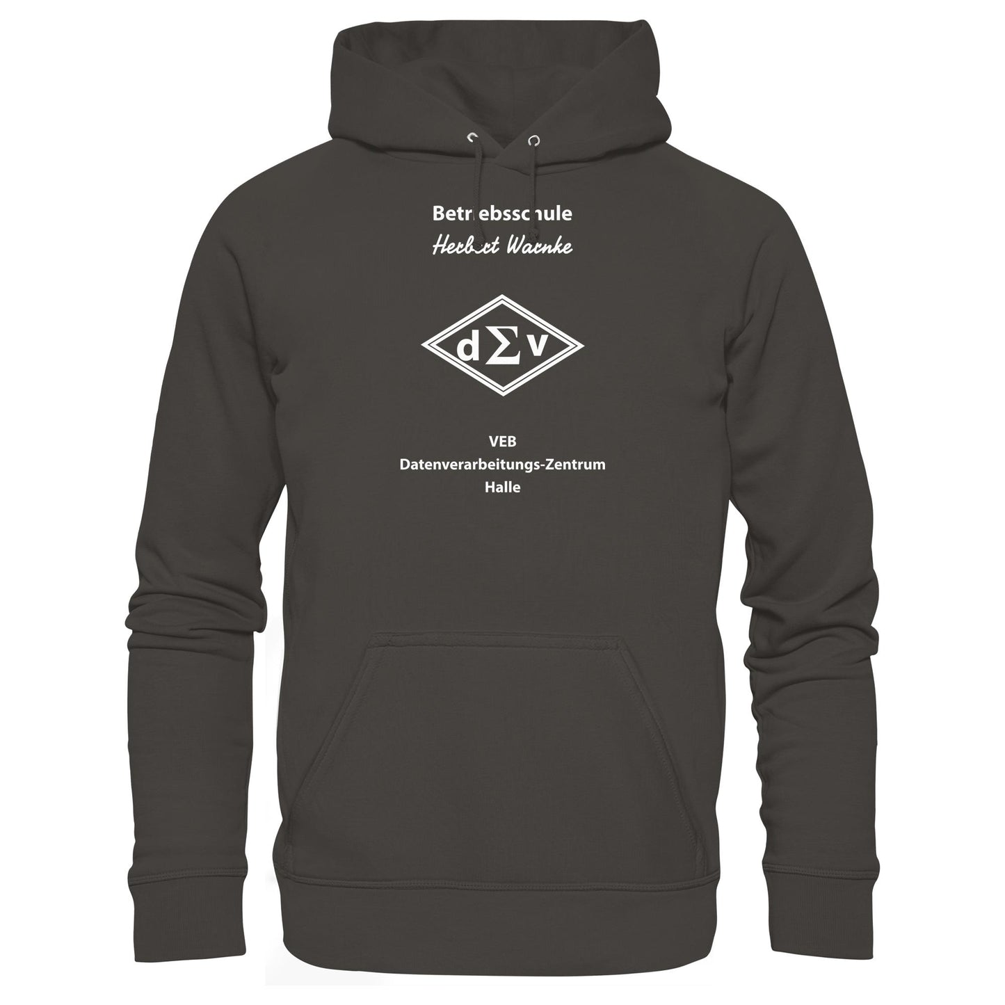 DDR Ostalgie Kapuze / Hoodie Unisex • BETRIEBSSCHULE VEB DATENBERARBEITUNG HALLE