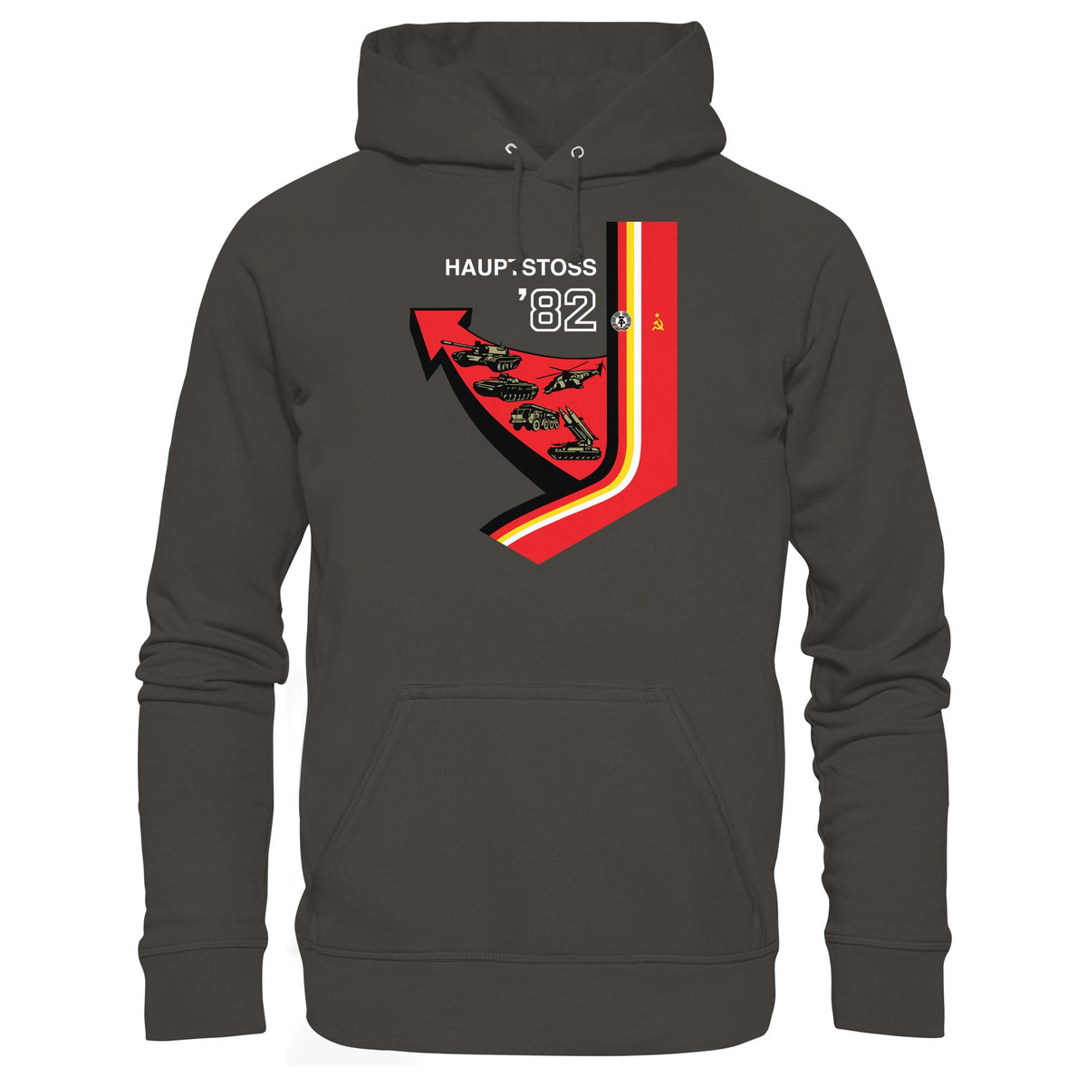 DDR Ostalgie Kapuze / Hoodie Unisex • MANÖVER HAUPTSTOSS 1982 (ORIGINAL-PLAKAT)
