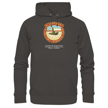 DDR Ostalgie Kapuze / Hoodie Unisex • BINNEN-SCHIFFAHRT - ABZEICHEN FÜR AUSGEZEICHNETE LEISTUNGEN