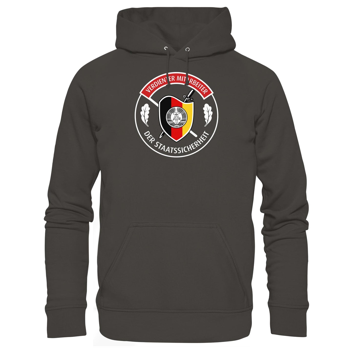 DDR Ostalgie Kapuze / Hoodie Unisex • VERDIENTER MITARBEITER DER STAATSSICHERHEIT (ORIGINAL ORDEN)