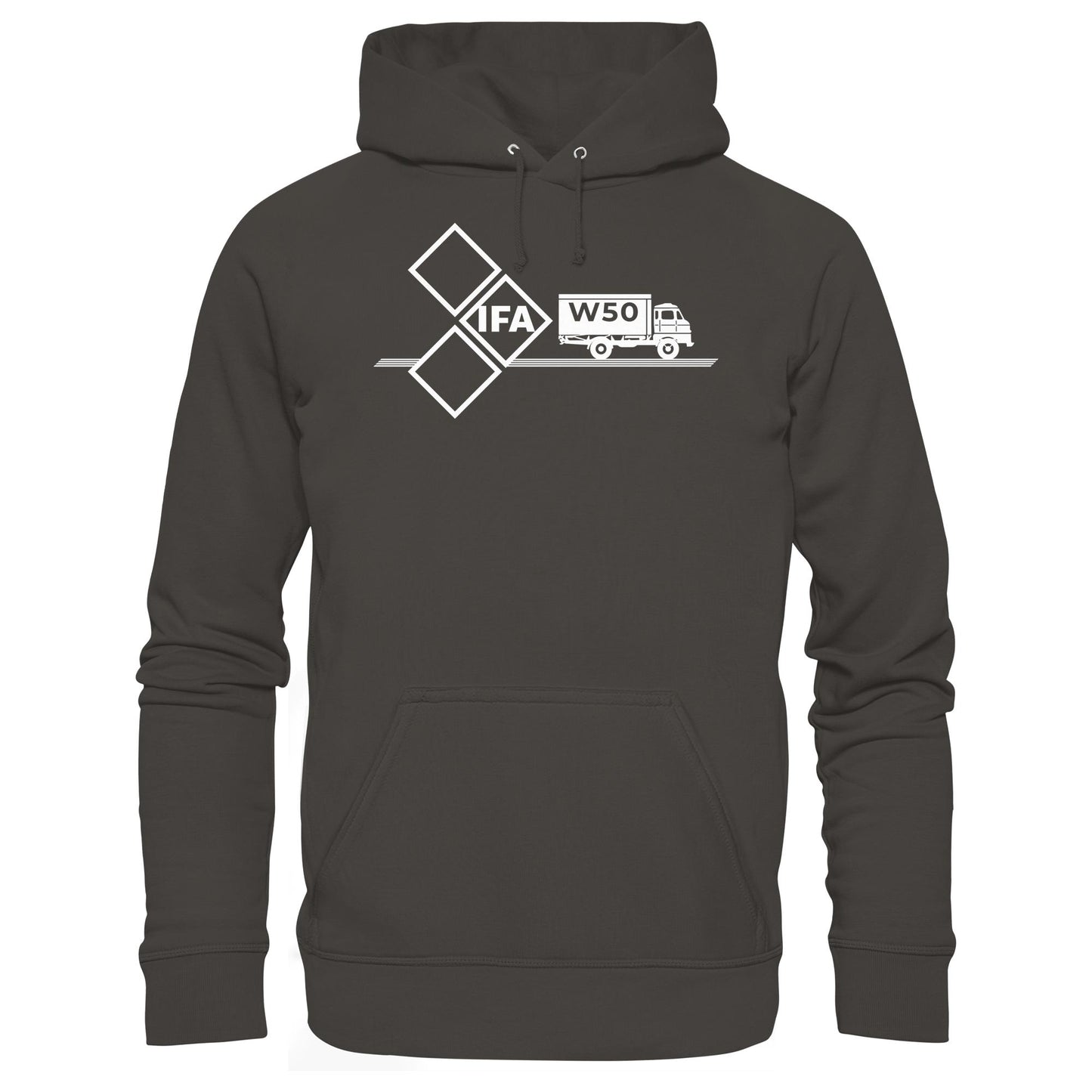 DDR Ostalgie Kapuze / Hoodie Unisex • IFA W50 (ORIGINAL SCHILD)