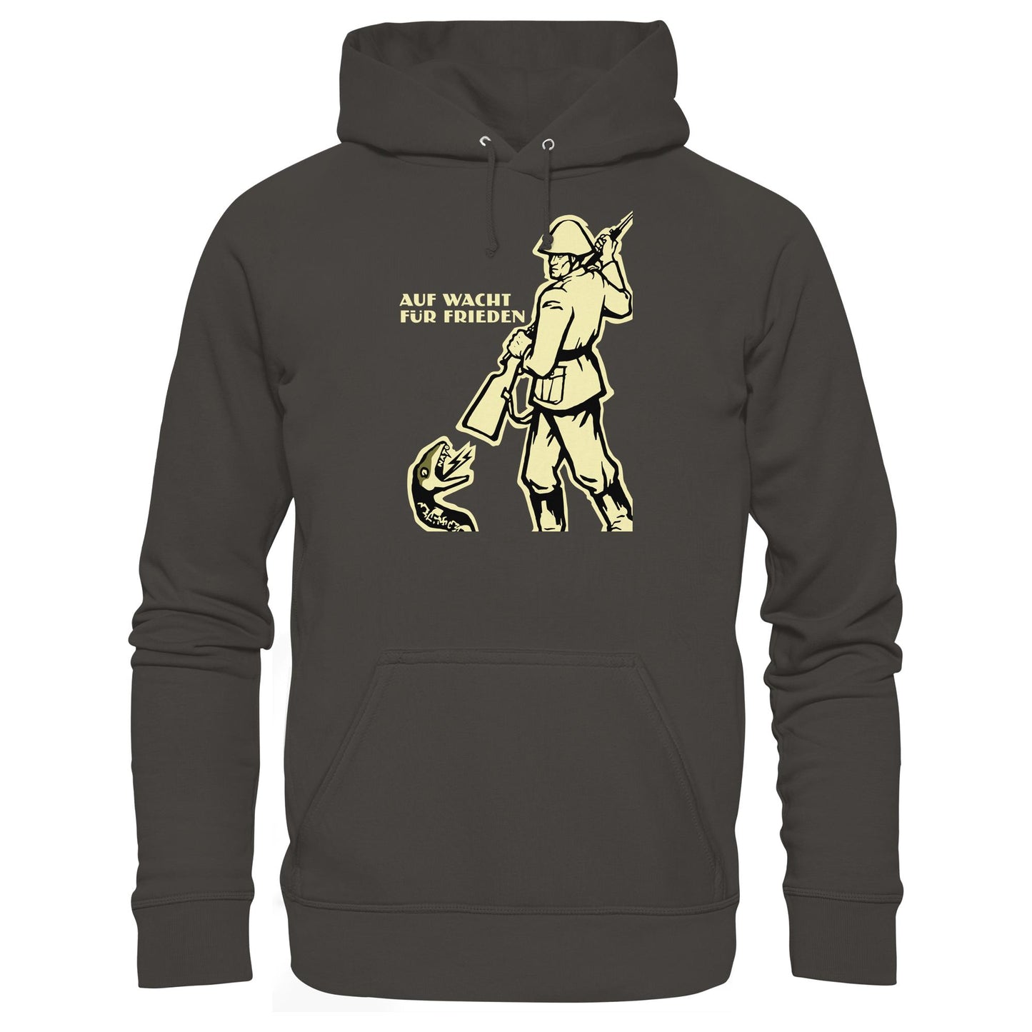 DDR Ostalgie Kapuze / Hoodie Unisex • NVA - AUF WACHT FÜR FRIEDEN, ANTI-NATO (ORIGINAL PLAKAT)