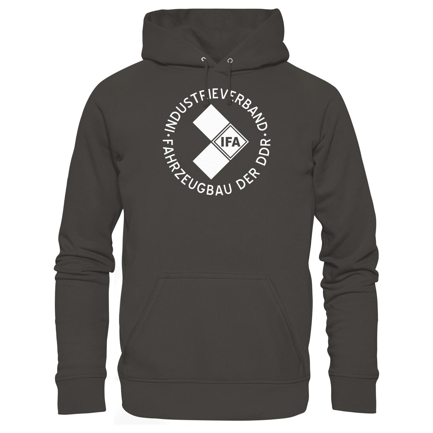 DDR Ostalgie Kapuze / Hoodie Unisex • IFA INDUSTRIEVERBAND FAHRZEUGBAU ( LOGO 1970er) - dunkel