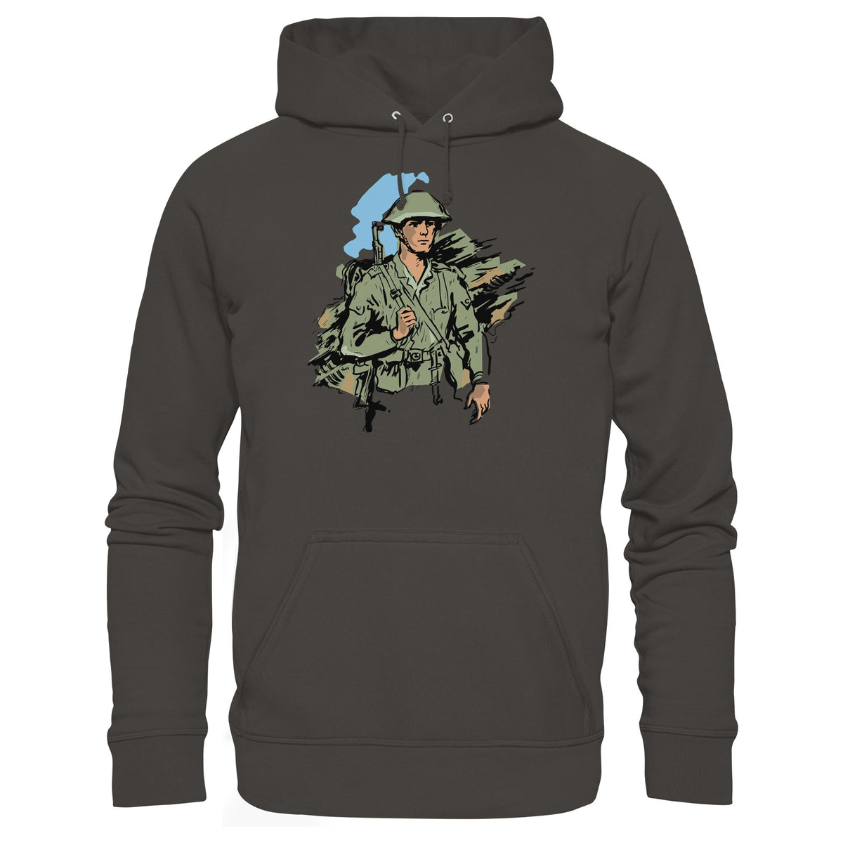 DDR Ostalgie Kapuze / Hoodie Unisex • NVA-SOLDAT (ORIGINAL-ILLUSTRATION)