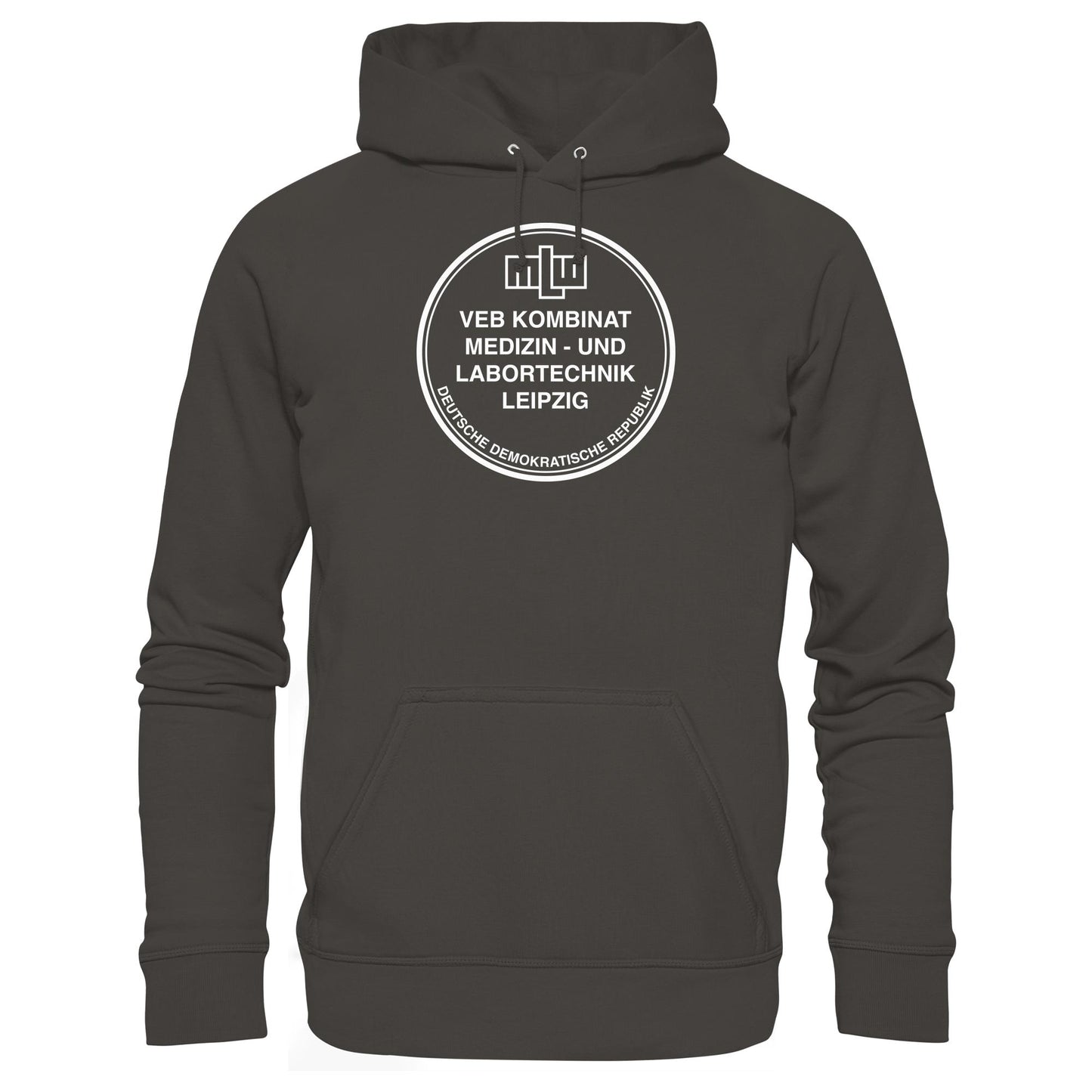 DDR Ostalgie Kapuze / Hoodie Unisex • MLW VEB KOMBINAT MEDIZIN- UND LABORTECHNIK LEIPZIG