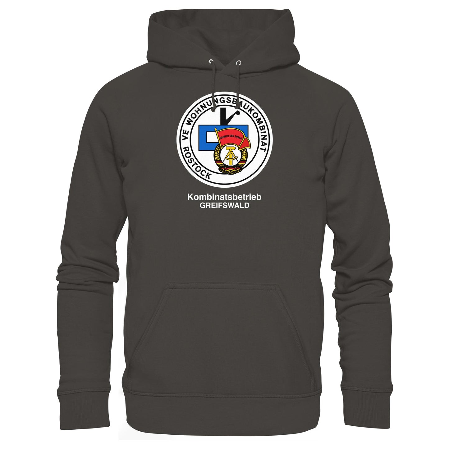 DDR Ostalgie Kapuze / Hoodie Unisex • VE WOHNUNGSBAUKOMBINAT ROSTOCK - GREIFSWALD