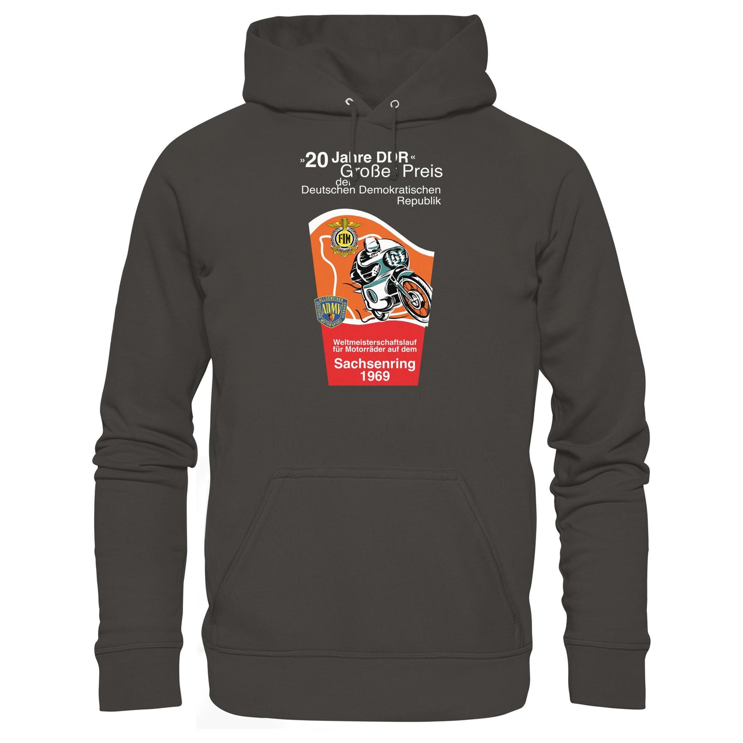 DDR Ostalgie Kapuze / Hoodie Unisex • SACHSENRING 1969, WELTMEISTERSCHAFTSLAUF