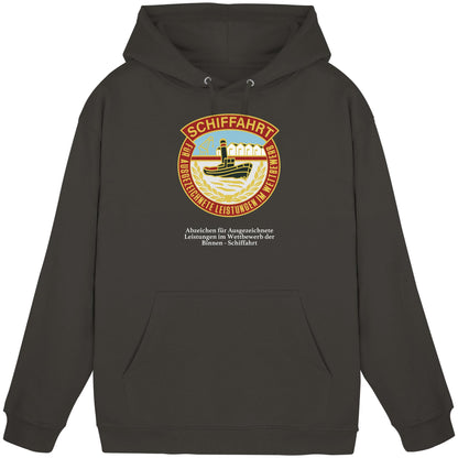 DDR Ostalgie Kapuze / Hoodie Unisex • BINNEN-SCHIFFAHRT - ABZEICHEN FÜR AUSGEZEICHNETE LEISTUNGEN
