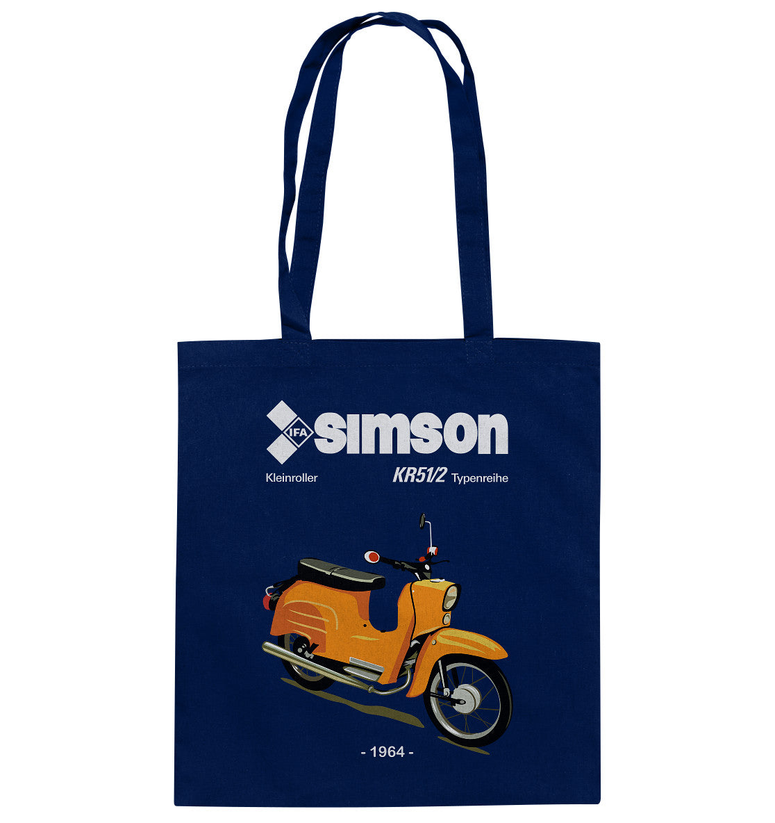 DDR Ostalgie Baumwolltasche • SIMSON SCHWALBE KR51-2 (ORIGINALPROSPEKT 1964)