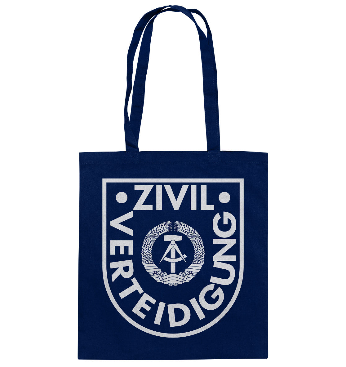 DDR Ostalgie Baumwolltasche • DDR ZIVILVERTEIDIGUNG - BRUSTBADGE