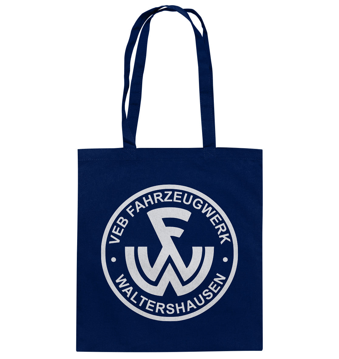 DDR Ostalgie Baumwolltasche • VEB FAHRZEUGWERK WALTERSHAUSEN - dunkel