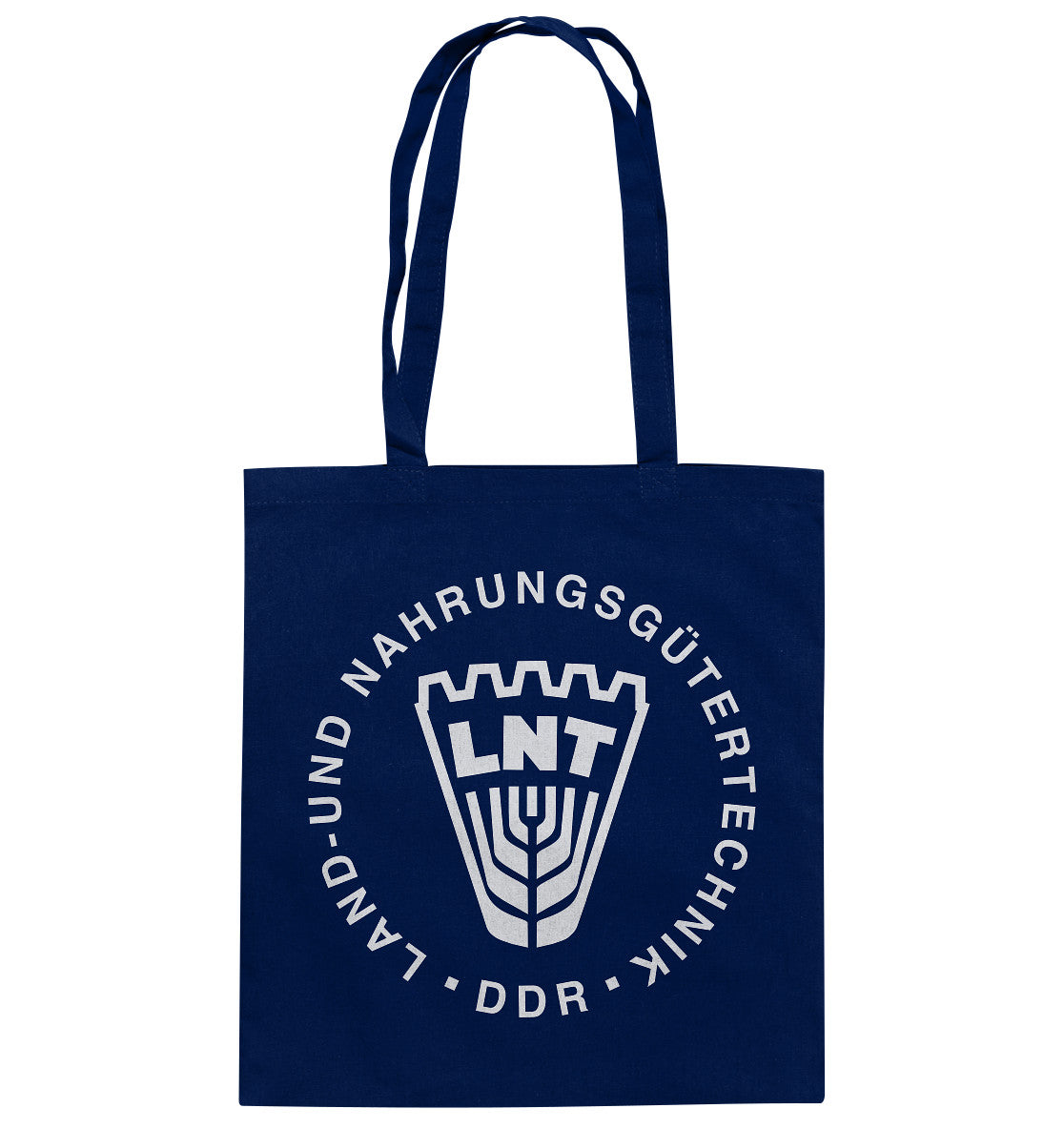 DDR Ostalgie Baumwolltasche • DDR LAND- UND NAHRUNGSGÜTERTECHNIK