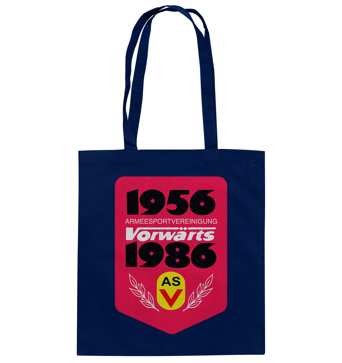DDR Ostalgie Baumwolltasche • ARMEESPORTVEREINIGUNG VORWÄRTS 1956-1986, BRUST BADGE