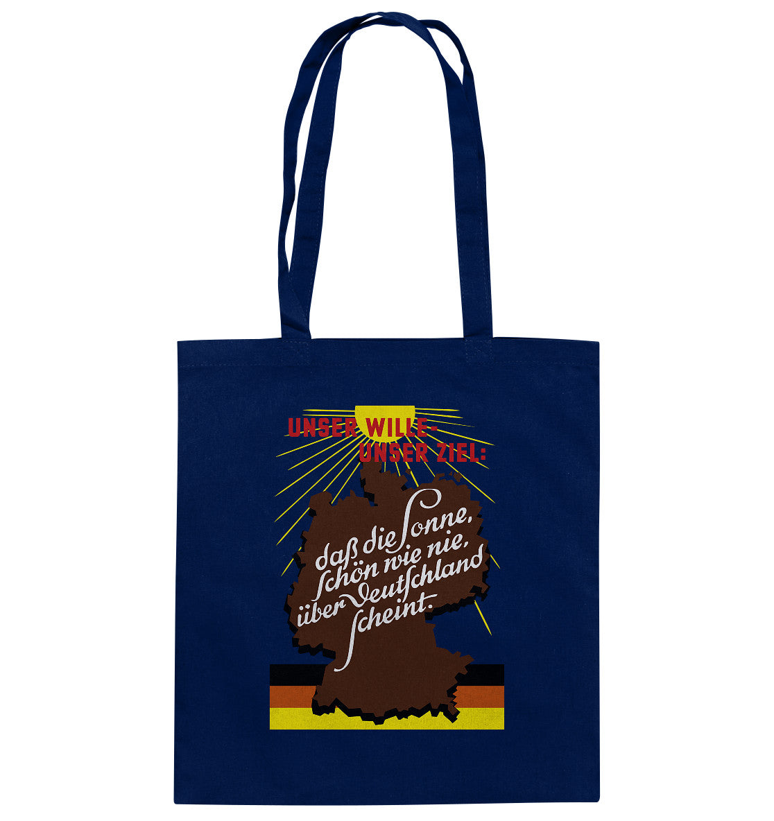 DDR Ostalgie Baumwolltasche • DASS DIE SONNE SCHÖN WIE NIE, ÜBER DEUTSCHLAND SCHEINT - ORIGINAL DDR-PLAKAT