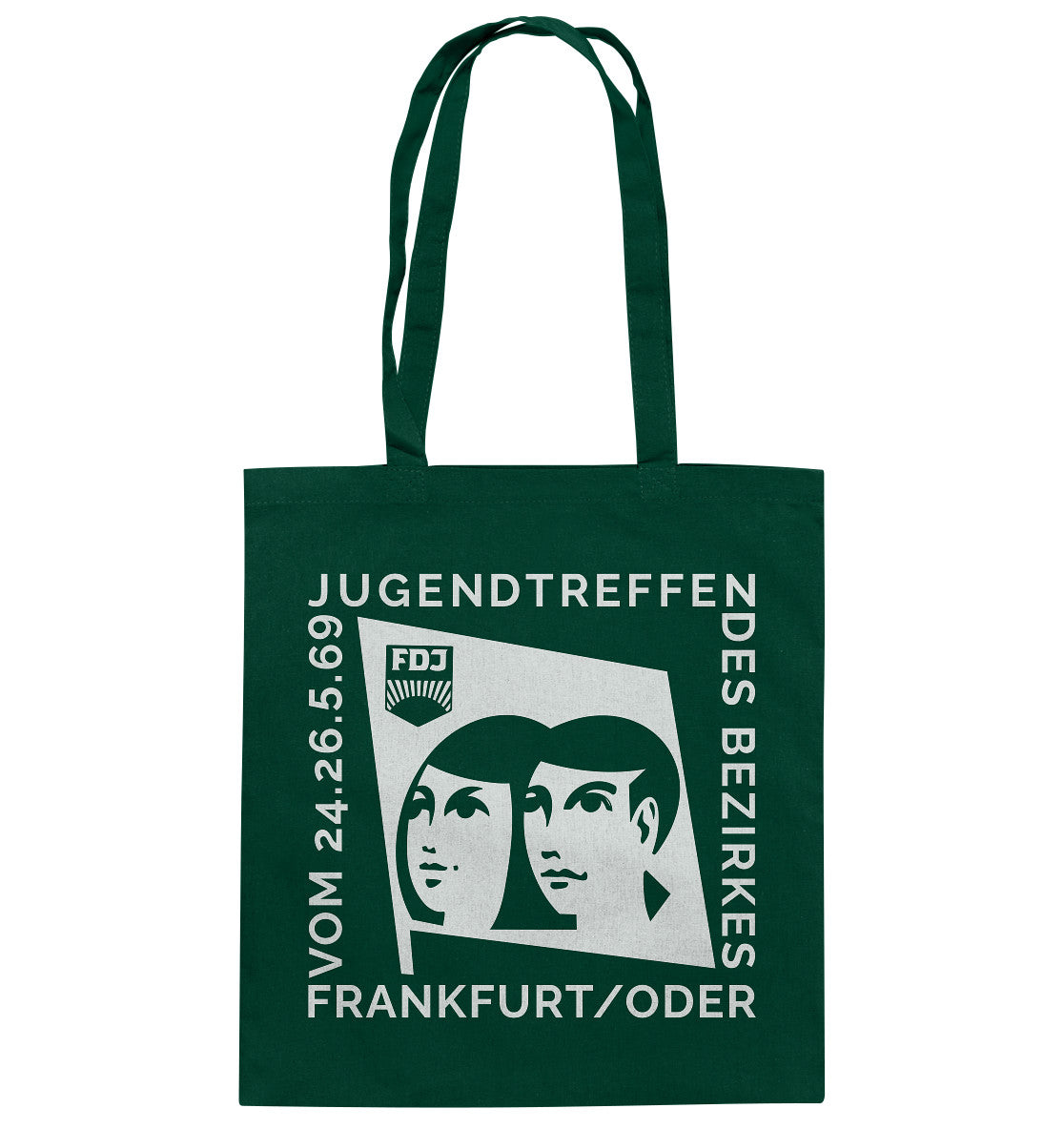 DDR Ostalgie Baumwolltasche • FDJ JUGENDTREFFEN FRANKFURT ODER - 1969