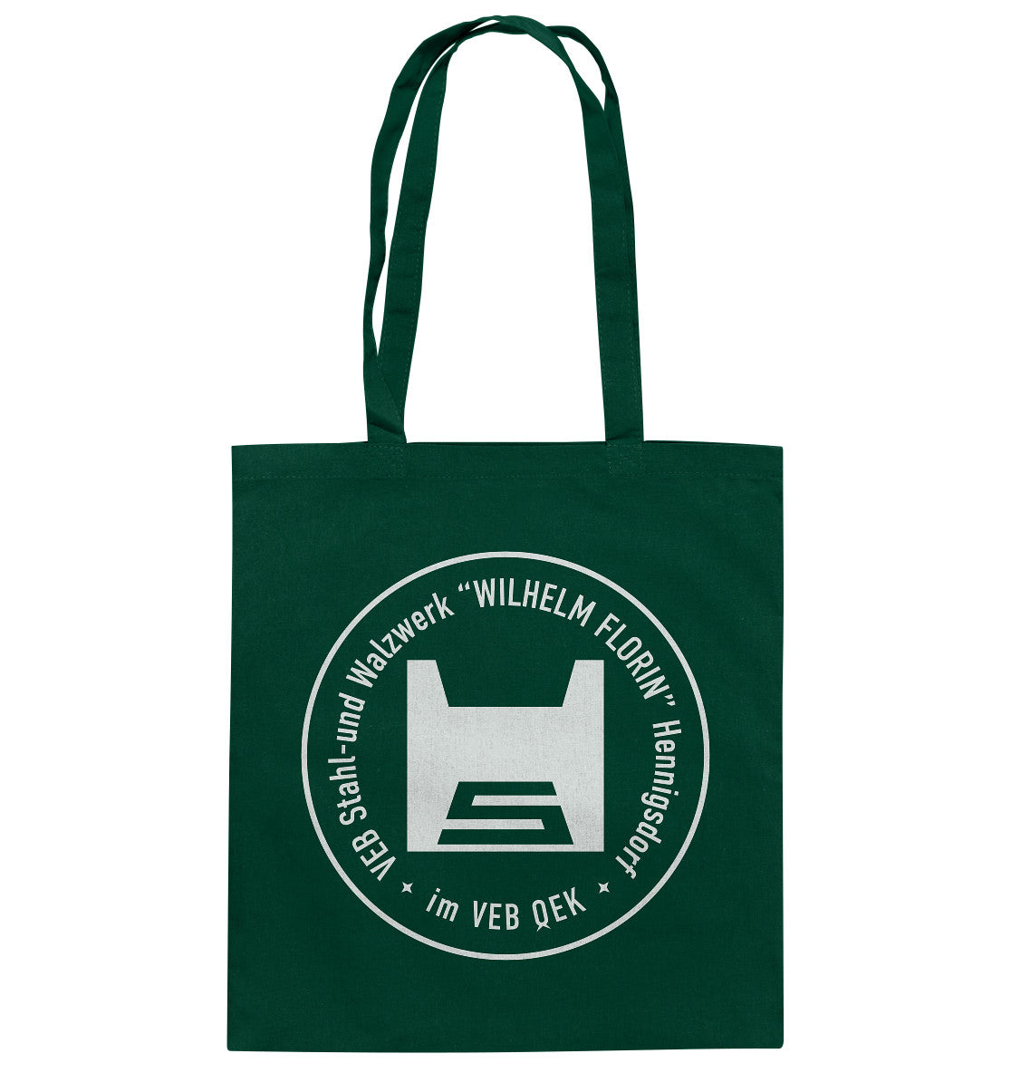 DDR Ostalgie Baumwolltasche • VEB STAHL- UND WALZWERK HENNIGSDORF
