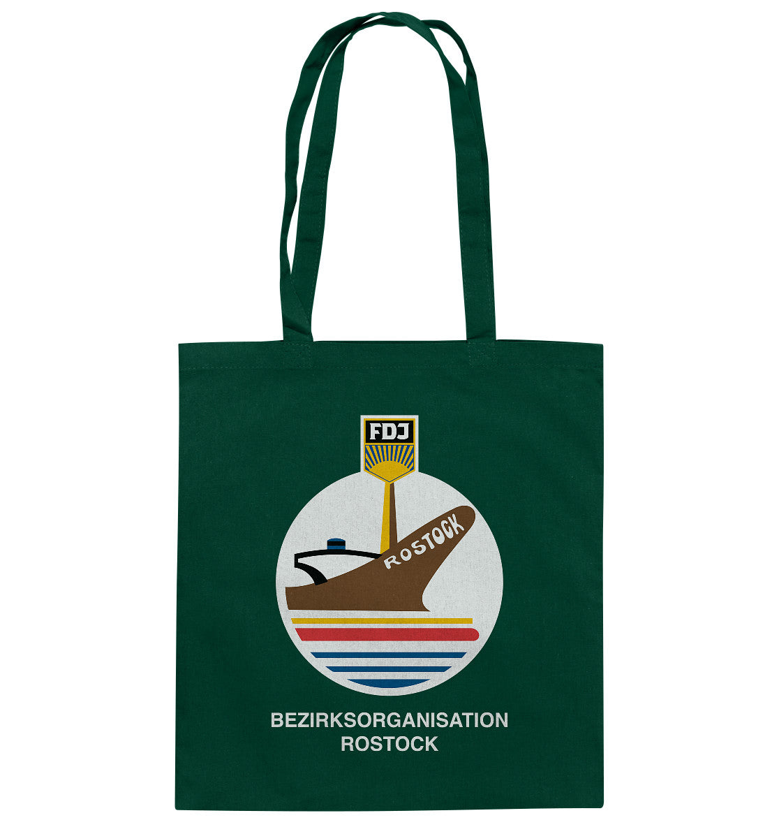 DDR Ostalgie Baumwolltasche • FDJ BEZIRKSORGANISATION ROSTOCK