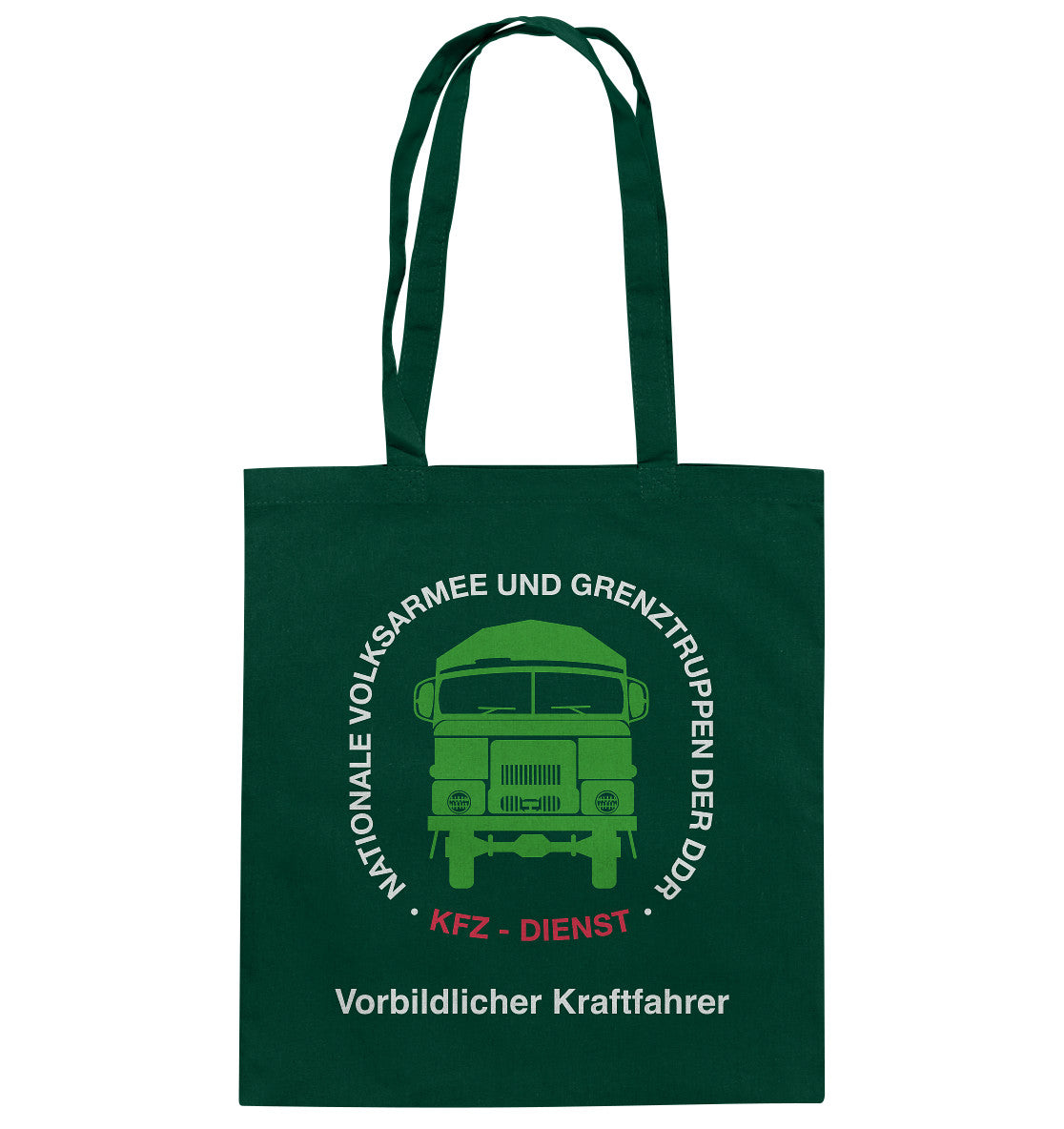 DDR Ostalgie Baumwolltasche • NVA - VORBILDLICHER KRAFTFAHRER