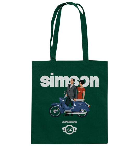 DDR Ostalgie Baumwolltasche • SIMSON SCHWALBE - ORIGINAL WERBUNG 1964