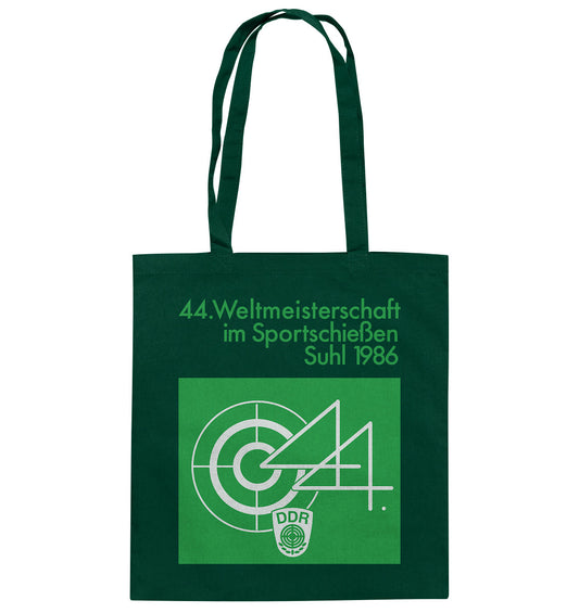 DDR Ostalgie Baumwolltasche •  WELTMEISTERSCHAFT SPORTSCHIESSEN SUHL 1986