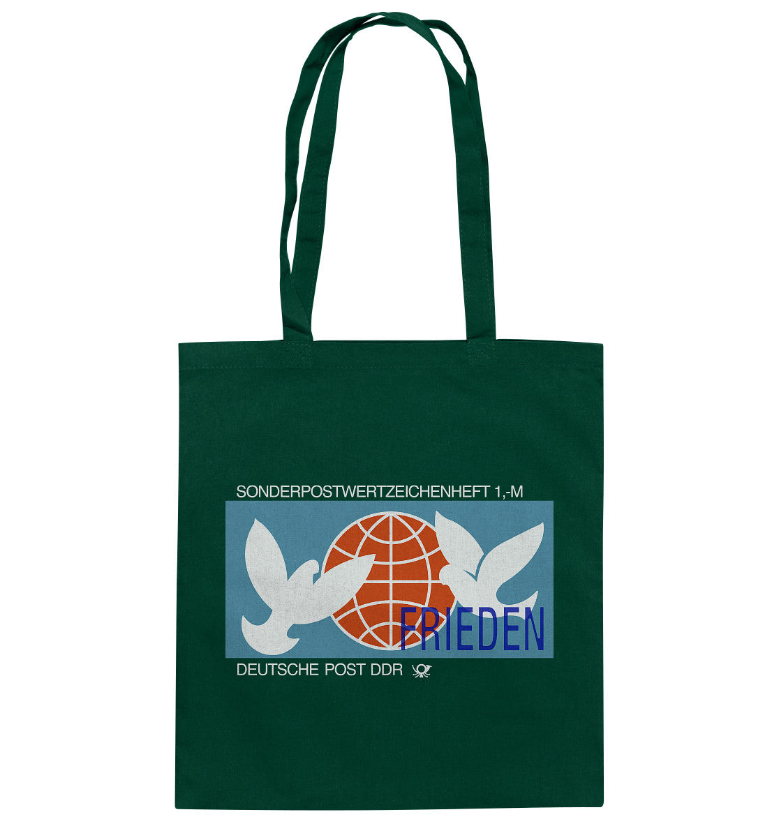 DDR Ostalgie Baumwolltasche • SONDERMARKE FRIEDEN - DDR