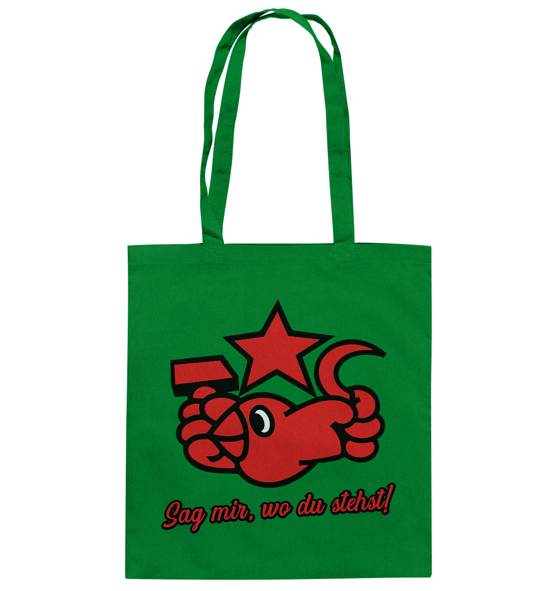 DDR Ostalgie Baumwolltasche • OKTOBERKLUB - SAG MIR, WO DU STEHST!
