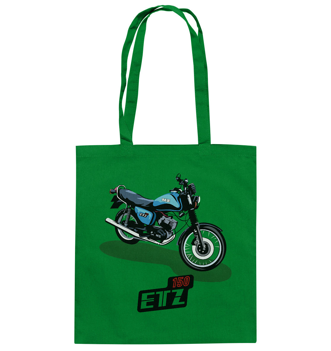 DDR Ostalgie Baumwolltasche • MZ ETZ 150 BLAU (ORIGINAL DDR-PLAKAT)