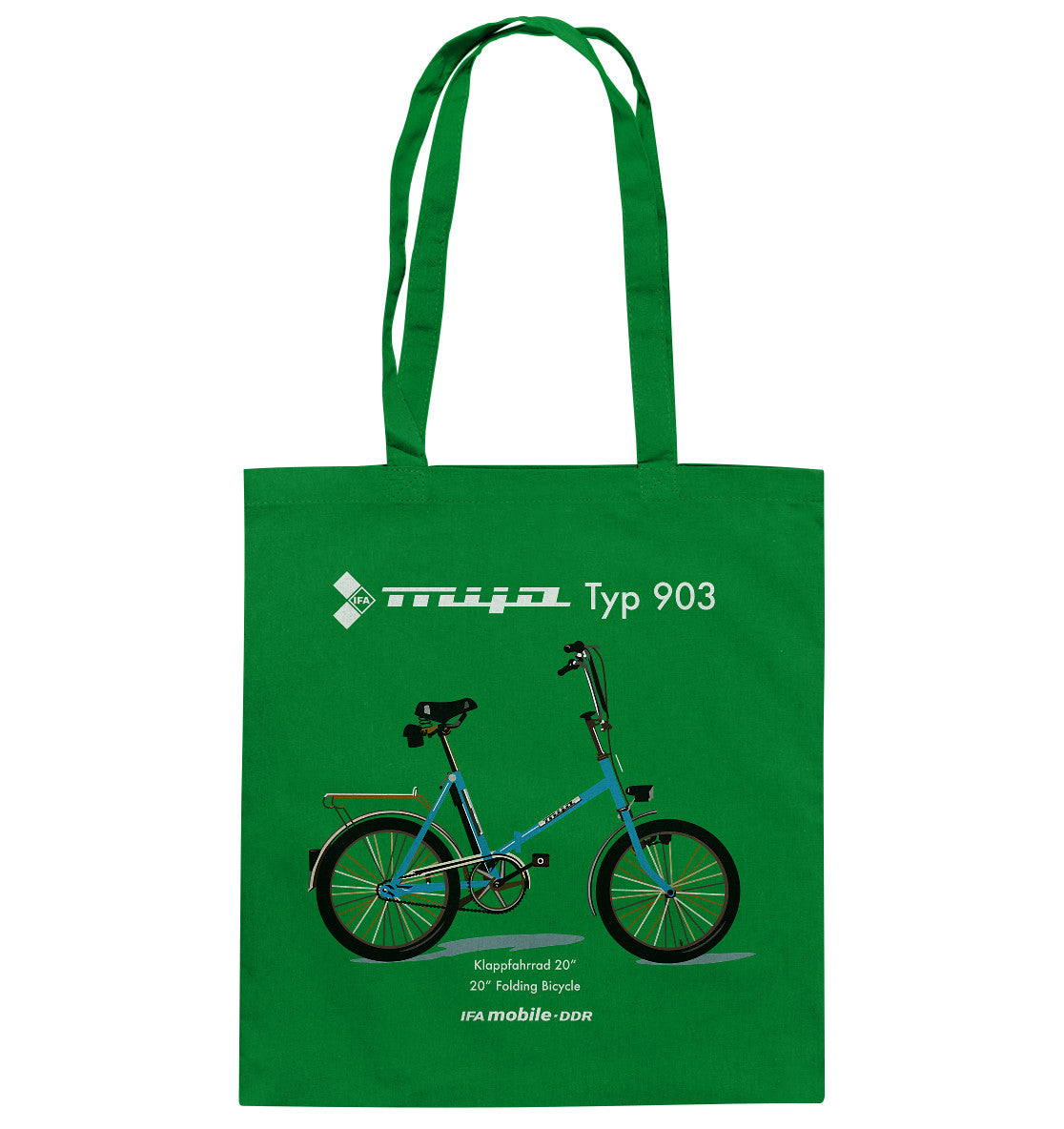 DDR Ostalgie Baumwolltasche • MIFA KLAPPRAD TYP 903 - ORIGINAL WERBUNG