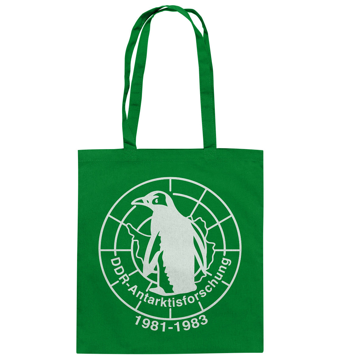 DDR Ostalgie Baumwolltasche • ANTARKTISFORSCHUNG DER DDR - 1981-1983, POSTSTEMPEL