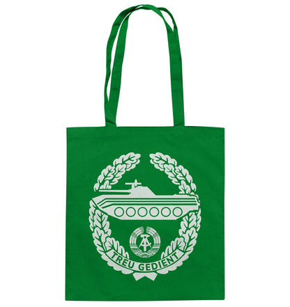 DDR Ostalgie Baumwolltasche • NVA-ORDEN - TREU GEDIENT - MOT. SCHÜTZENTRUPPEN