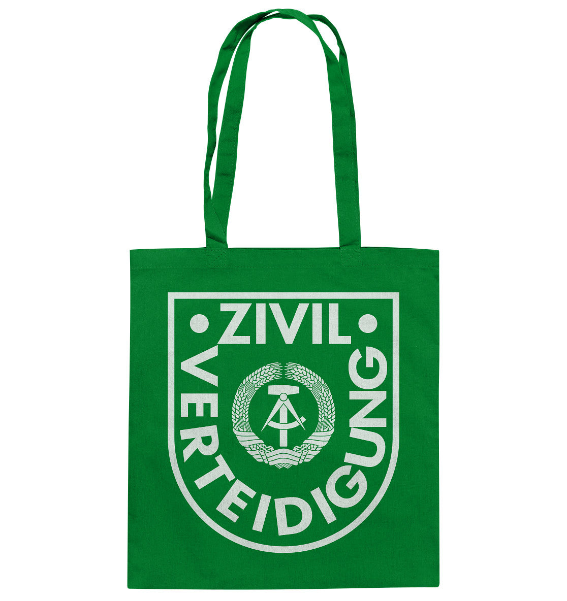 DDR Ostalgie Baumwolltasche • DDR ZIVILVERTEIDIGUNG - BRUSTBADGE